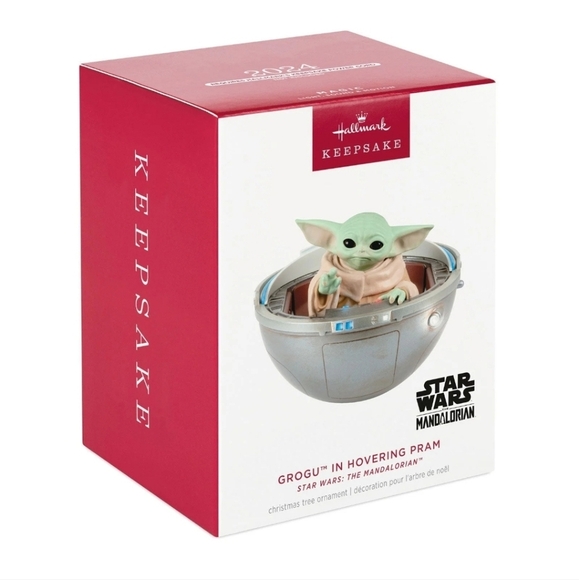 NIB Hallmark Star Wars: The Mandalorian Grogu in Hovering Pram *Magic - Picture 1 of 6